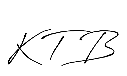 Design your own signature with our free online signature maker. With this signature software, you can create a handwritten (Antro_Vectra_Bolder) signature for name K T B. K T B signature style 7 images and pictures png