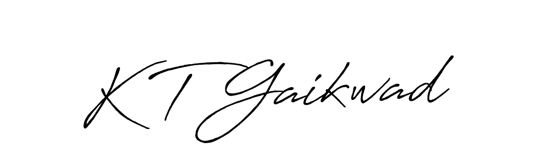 Use a signature maker to create a handwritten signature online. With this signature software, you can design (Antro_Vectra_Bolder) your own signature for name K T Gaikwad. K T Gaikwad signature style 7 images and pictures png