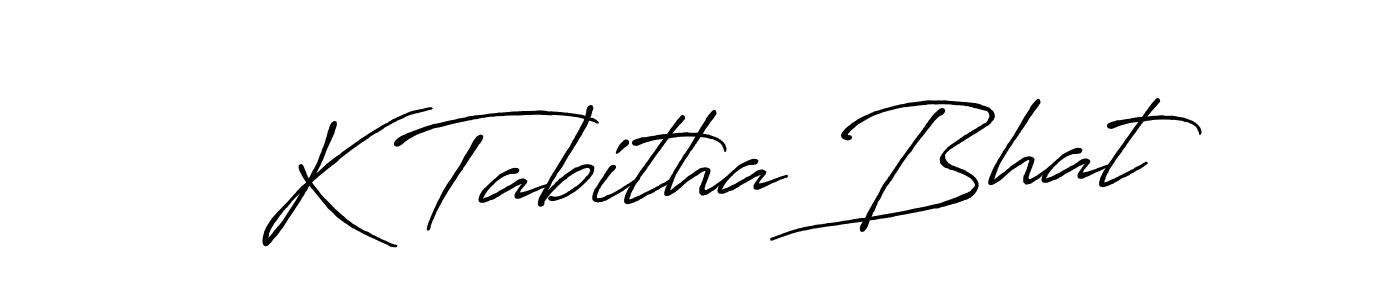 Make a short K Tabitha Bhat signature style. Manage your documents anywhere anytime using Antro_Vectra_Bolder. Create and add eSignatures, submit forms, share and send files easily. K Tabitha Bhat signature style 7 images and pictures png