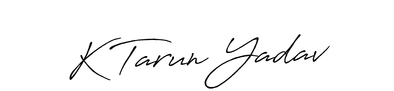 You can use this online signature creator to create a handwritten signature for the name K Tarun Yadav. This is the best online autograph maker. K Tarun Yadav signature style 7 images and pictures png