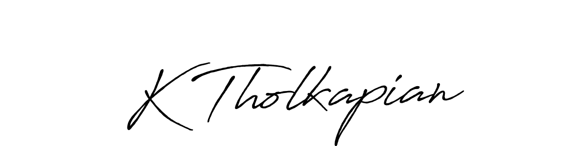 Make a beautiful signature design for name K Tholkapian. With this signature (Antro_Vectra_Bolder) style, you can create a handwritten signature for free. K Tholkapian signature style 7 images and pictures png