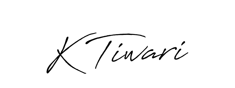 How to make K Tiwari name signature. Use Antro_Vectra_Bolder style for creating short signs online. This is the latest handwritten sign. K Tiwari signature style 7 images and pictures png