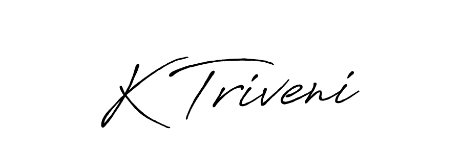 Make a beautiful signature design for name K Triveni. With this signature (Antro_Vectra_Bolder) style, you can create a handwritten signature for free. K Triveni signature style 7 images and pictures png