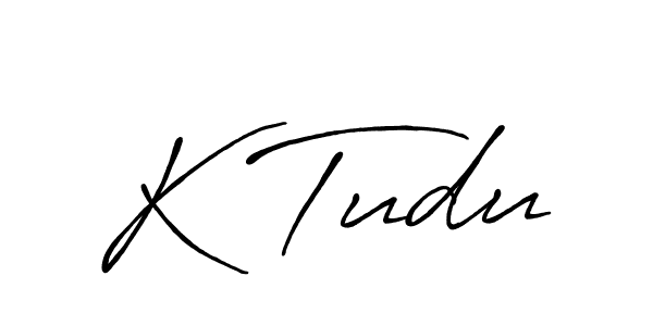 Once you've used our free online signature maker to create your best signature Antro_Vectra_Bolder style, it's time to enjoy all of the benefits that K Tudu name signing documents. K Tudu signature style 7 images and pictures png