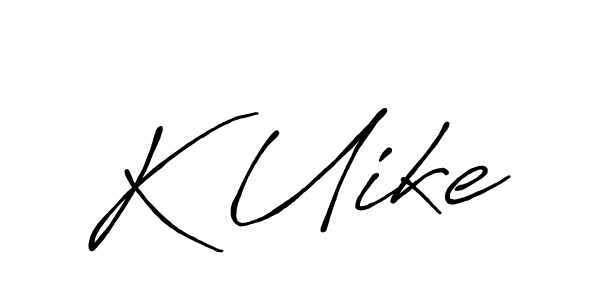 Create a beautiful signature design for name K Uike. With this signature (Antro_Vectra_Bolder) fonts, you can make a handwritten signature for free. K Uike signature style 7 images and pictures png