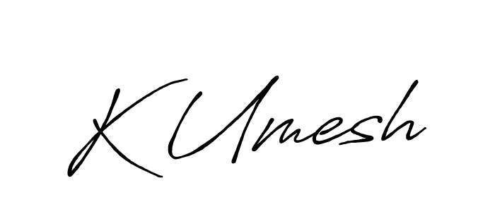 How to make K Umesh signature? Antro_Vectra_Bolder is a professional autograph style. Create handwritten signature for K Umesh name. K Umesh signature style 7 images and pictures png