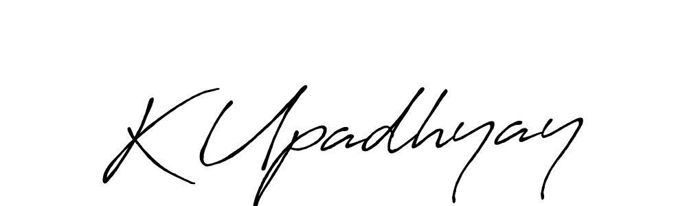 The best way (Antro_Vectra_Bolder) to make a short signature is to pick only two or three words in your name. The name K Upadhyay include a total of six letters. For converting this name. K Upadhyay signature style 7 images and pictures png