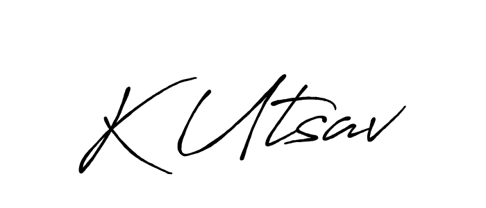 Antro_Vectra_Bolder is a professional signature style that is perfect for those who want to add a touch of class to their signature. It is also a great choice for those who want to make their signature more unique. Get K Utsav name to fancy signature for free. K Utsav signature style 7 images and pictures png