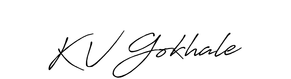 Design your own signature with our free online signature maker. With this signature software, you can create a handwritten (Antro_Vectra_Bolder) signature for name K V Gokhale. K V Gokhale signature style 7 images and pictures png