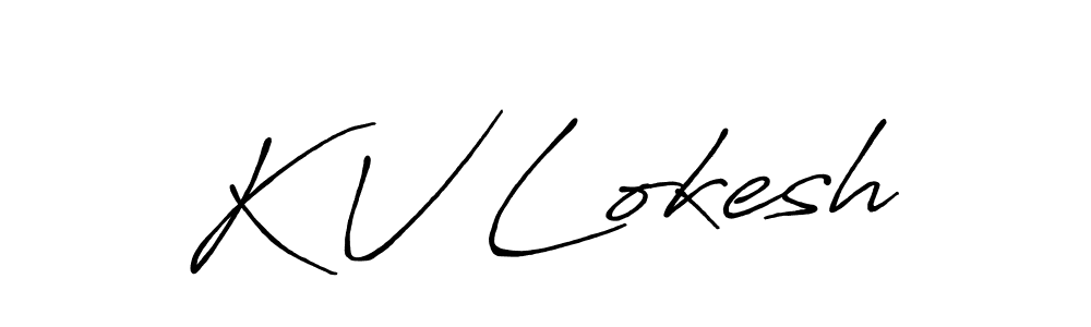 It looks lik you need a new signature style for name K V Lokesh. Design unique handwritten (Antro_Vectra_Bolder) signature with our free signature maker in just a few clicks. K V Lokesh signature style 7 images and pictures png
