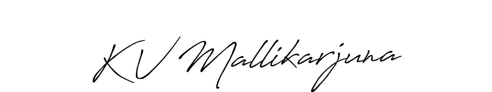 Use a signature maker to create a handwritten signature online. With this signature software, you can design (Antro_Vectra_Bolder) your own signature for name K V Mallikarjuna. K V Mallikarjuna signature style 7 images and pictures png