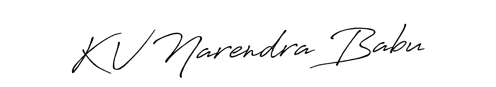 Also we have K V Narendra Babu name is the best signature style. Create professional handwritten signature collection using Antro_Vectra_Bolder autograph style. K V Narendra Babu signature style 7 images and pictures png