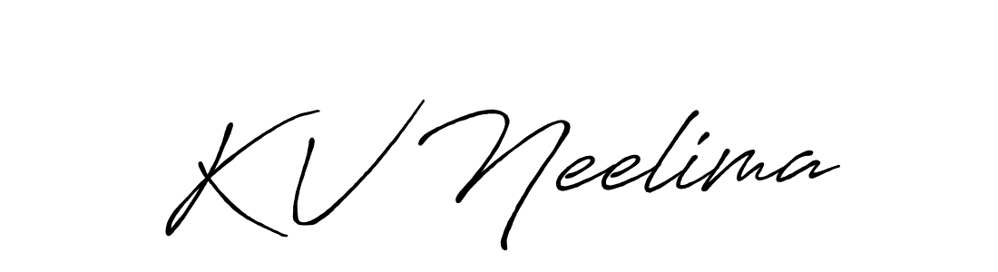 Antro_Vectra_Bolder is a professional signature style that is perfect for those who want to add a touch of class to their signature. It is also a great choice for those who want to make their signature more unique. Get K V Neelima name to fancy signature for free. K V Neelima signature style 7 images and pictures png