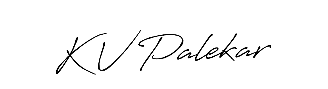 How to make K V Palekar signature? Antro_Vectra_Bolder is a professional autograph style. Create handwritten signature for K V Palekar name. K V Palekar signature style 7 images and pictures png