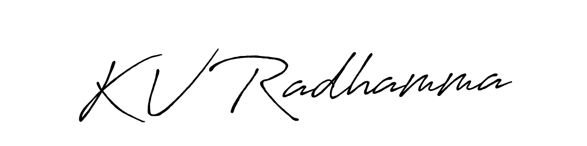 How to make K V Radhamma signature? Antro_Vectra_Bolder is a professional autograph style. Create handwritten signature for K V Radhamma name. K V Radhamma signature style 7 images and pictures png