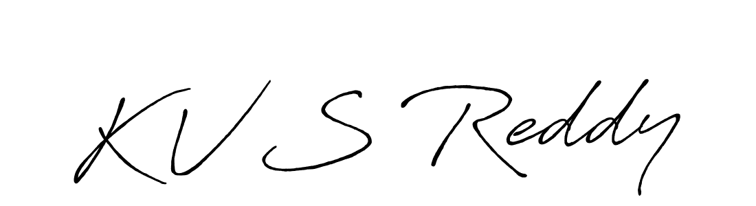 Create a beautiful signature design for name K V S Reddy. With this signature (Antro_Vectra_Bolder) fonts, you can make a handwritten signature for free. K V S Reddy signature style 7 images and pictures png