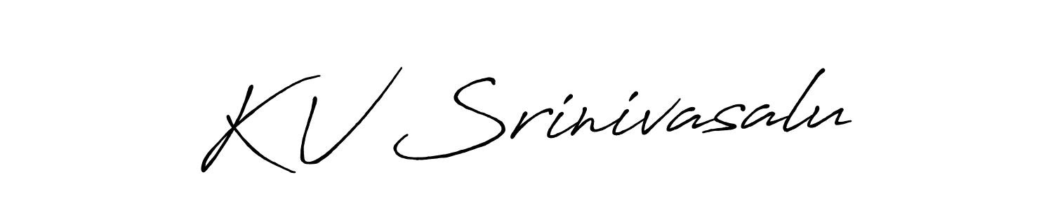 Use a signature maker to create a handwritten signature online. With this signature software, you can design (Antro_Vectra_Bolder) your own signature for name K V Srinivasalu. K V Srinivasalu signature style 7 images and pictures png