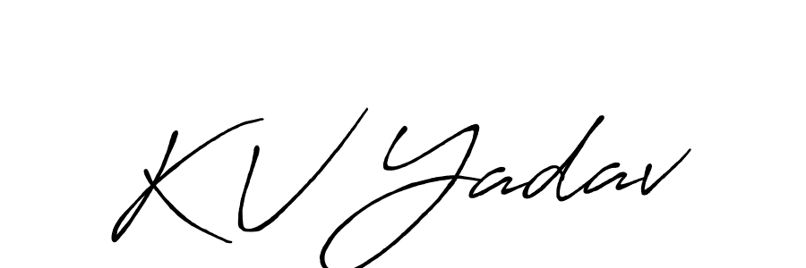 Also You can easily find your signature by using the search form. We will create K V Yadav name handwritten signature images for you free of cost using Antro_Vectra_Bolder sign style. K V Yadav signature style 7 images and pictures png