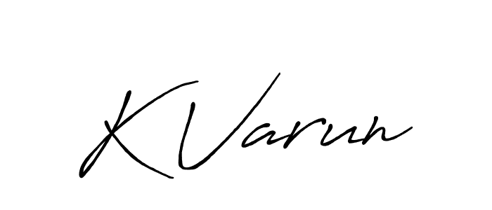 Also we have K Varun name is the best signature style. Create professional handwritten signature collection using Antro_Vectra_Bolder autograph style. K Varun signature style 7 images and pictures png