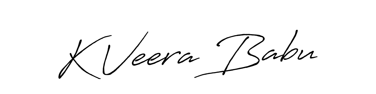 Design your own signature with our free online signature maker. With this signature software, you can create a handwritten (Antro_Vectra_Bolder) signature for name K Veera Babu. K Veera Babu signature style 7 images and pictures png