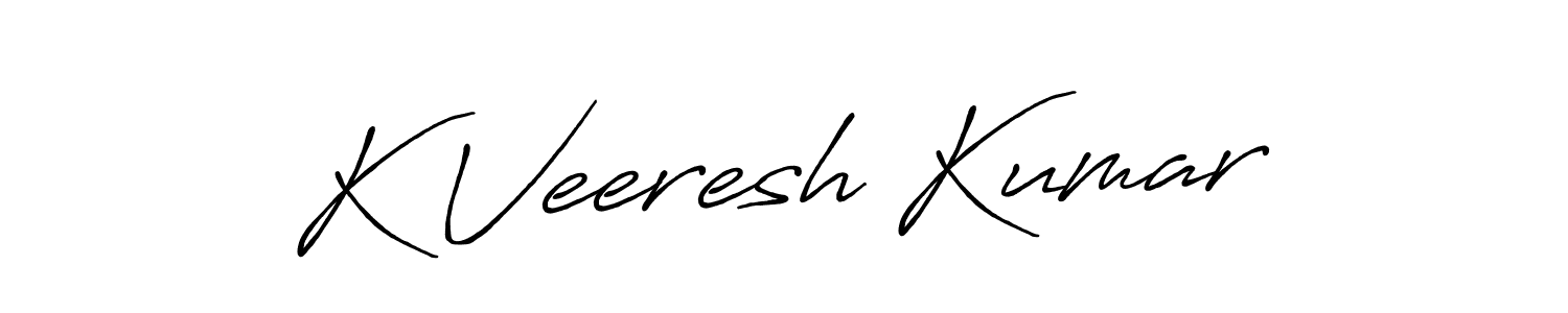 How to make K Veeresh Kumar signature? Antro_Vectra_Bolder is a professional autograph style. Create handwritten signature for K Veeresh Kumar name. K Veeresh Kumar signature style 7 images and pictures png