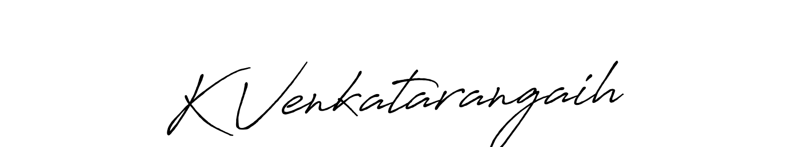 How to make K Venkatarangaih name signature. Use Antro_Vectra_Bolder style for creating short signs online. This is the latest handwritten sign. K Venkatarangaih signature style 7 images and pictures png