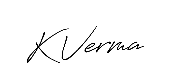 K Verma stylish signature style. Best Handwritten Sign (Antro_Vectra_Bolder) for my name. Handwritten Signature Collection Ideas for my name K Verma. K Verma signature style 7 images and pictures png