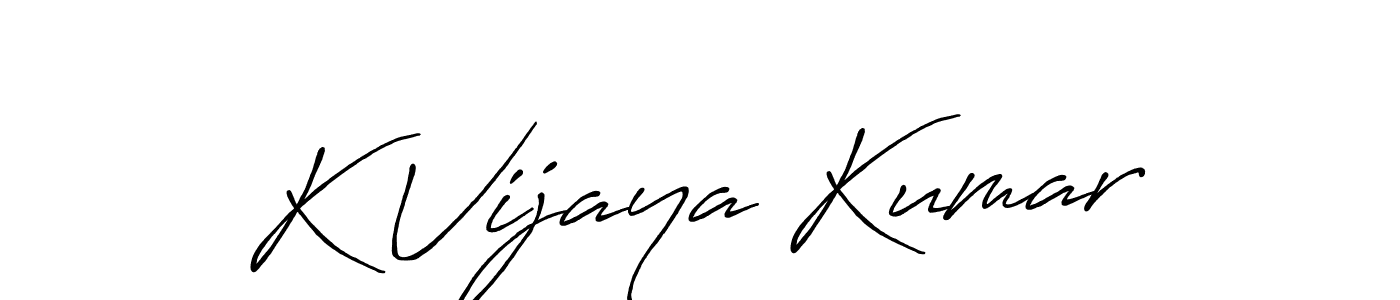 Design your own signature with our free online signature maker. With this signature software, you can create a handwritten (Antro_Vectra_Bolder) signature for name K Vijaya Kumar. K Vijaya Kumar signature style 7 images and pictures png