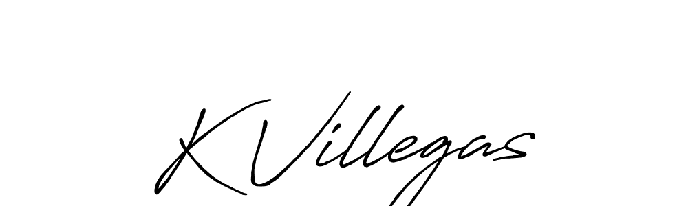 Design your own signature with our free online signature maker. With this signature software, you can create a handwritten (Antro_Vectra_Bolder) signature for name K Villegas. K Villegas signature style 7 images and pictures png