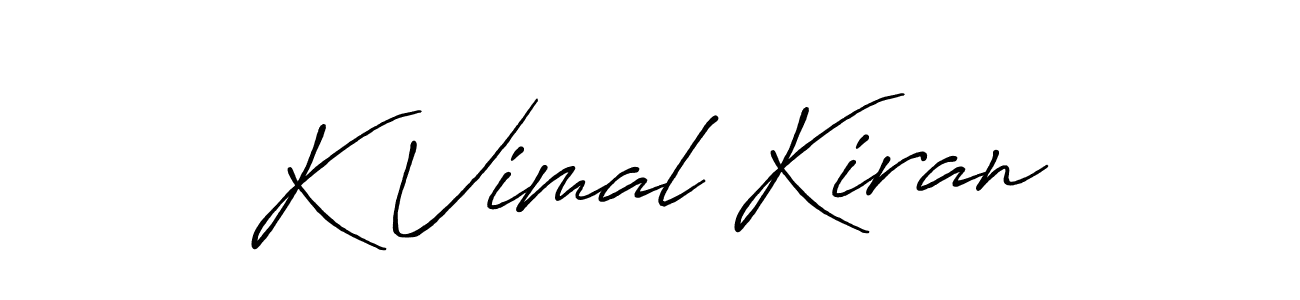 How to make K Vimal Kiran signature? Antro_Vectra_Bolder is a professional autograph style. Create handwritten signature for K Vimal Kiran name. K Vimal Kiran signature style 7 images and pictures png