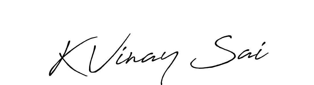Once you've used our free online signature maker to create your best signature Antro_Vectra_Bolder style, it's time to enjoy all of the benefits that K Vinay Sai name signing documents. K Vinay Sai signature style 7 images and pictures png
