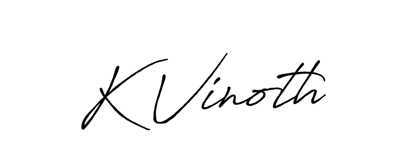 K Vinoth stylish signature style. Best Handwritten Sign (Antro_Vectra_Bolder) for my name. Handwritten Signature Collection Ideas for my name K Vinoth. K Vinoth signature style 7 images and pictures png