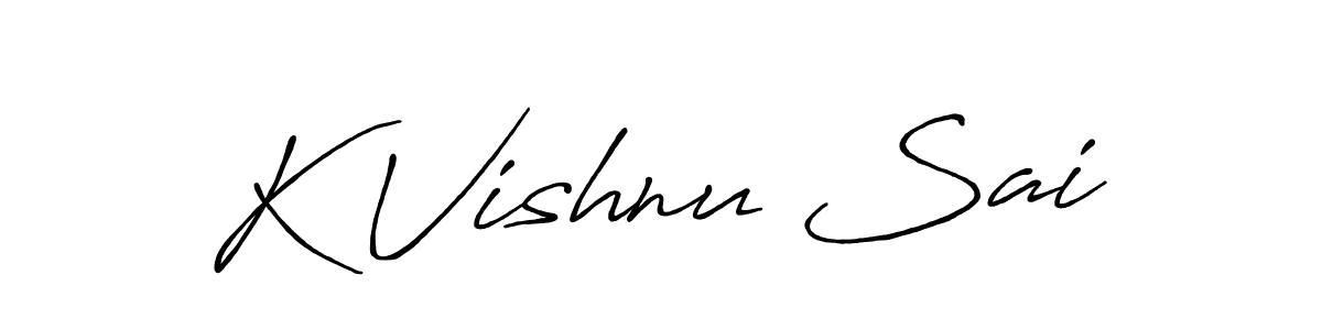 if you are searching for the best signature style for your name K Vishnu Sai. so please give up your signature search. here we have designed multiple signature styles  using Antro_Vectra_Bolder. K Vishnu Sai signature style 7 images and pictures png