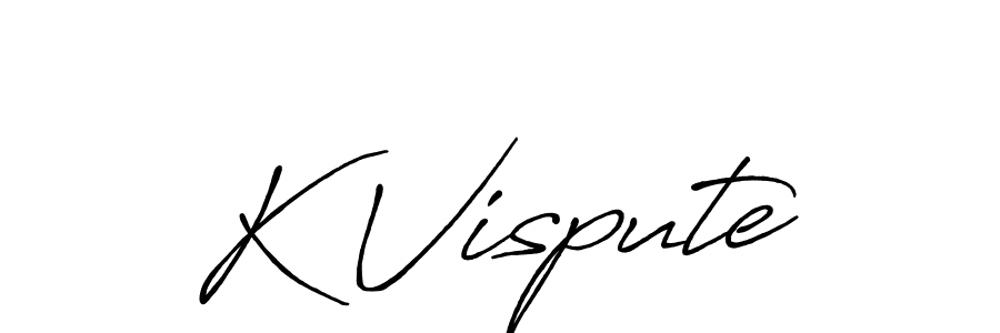 How to make K Vispute signature? Antro_Vectra_Bolder is a professional autograph style. Create handwritten signature for K Vispute name. K Vispute signature style 7 images and pictures png