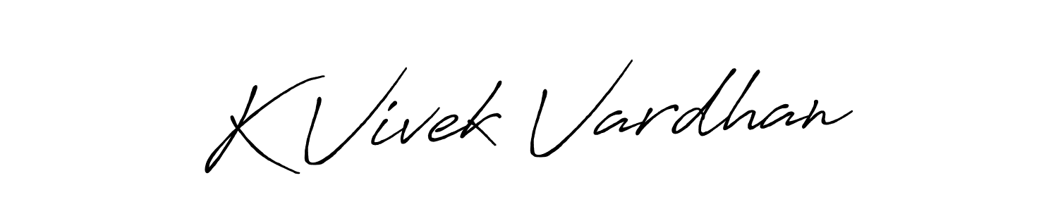 Similarly Antro_Vectra_Bolder is the best handwritten signature design. Signature creator online .You can use it as an online autograph creator for name K Vivek Vardhan. K Vivek Vardhan signature style 7 images and pictures png