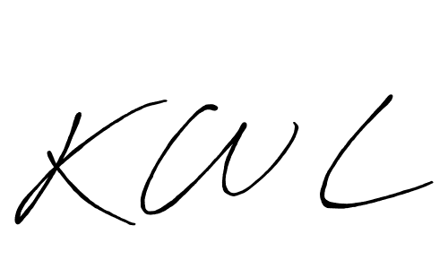 This is the best signature style for the K W L name. Also you like these signature font (Antro_Vectra_Bolder). Mix name signature. K W L signature style 7 images and pictures png