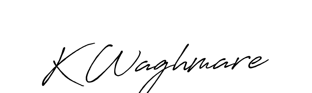 Make a beautiful signature design for name K Waghmare. With this signature (Antro_Vectra_Bolder) style, you can create a handwritten signature for free. K Waghmare signature style 7 images and pictures png