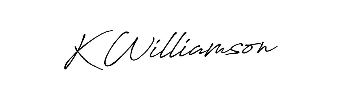 if you are searching for the best signature style for your name K Williamson. so please give up your signature search. here we have designed multiple signature styles  using Antro_Vectra_Bolder. K Williamson signature style 7 images and pictures png