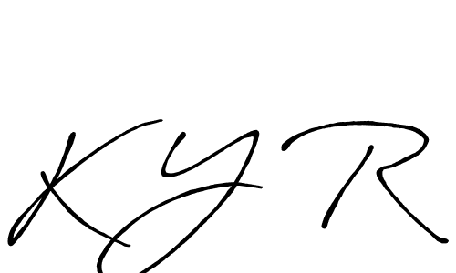 Also You can easily find your signature by using the search form. We will create K Y R name handwritten signature images for you free of cost using Antro_Vectra_Bolder sign style. K Y R signature style 7 images and pictures png