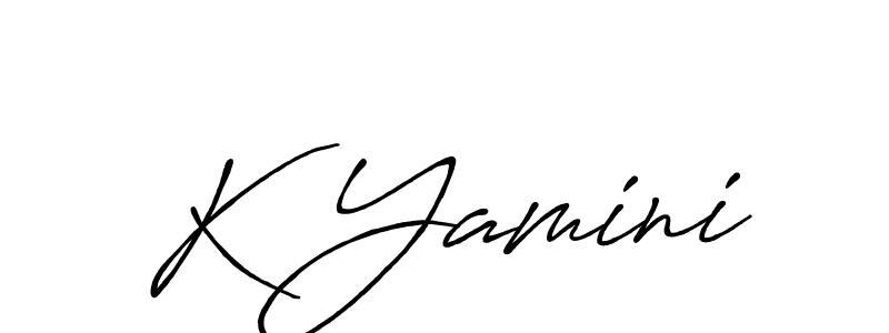 Create a beautiful signature design for name K Yamini. With this signature (Antro_Vectra_Bolder) fonts, you can make a handwritten signature for free. K Yamini signature style 7 images and pictures png