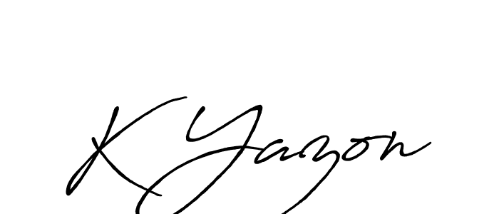 Once you've used our free online signature maker to create your best signature Antro_Vectra_Bolder style, it's time to enjoy all of the benefits that K Yazon name signing documents. K Yazon signature style 7 images and pictures png
