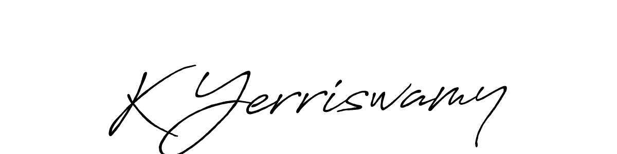 K Yerriswamy stylish signature style. Best Handwritten Sign (Antro_Vectra_Bolder) for my name. Handwritten Signature Collection Ideas for my name K Yerriswamy. K Yerriswamy signature style 7 images and pictures png