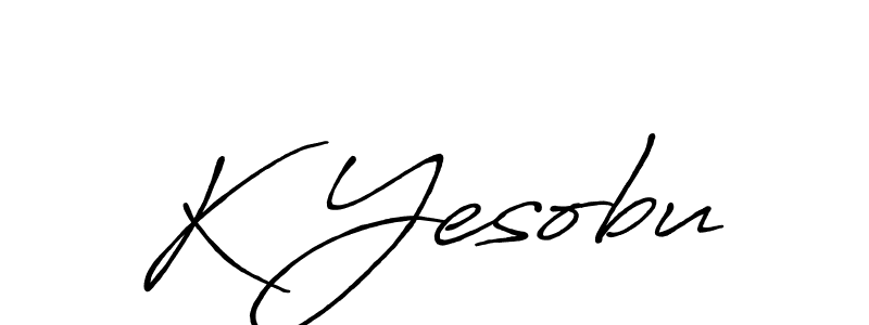 Use a signature maker to create a handwritten signature online. With this signature software, you can design (Antro_Vectra_Bolder) your own signature for name K Yesobu. K Yesobu signature style 7 images and pictures png