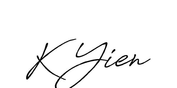 How to make K Yien name signature. Use Antro_Vectra_Bolder style for creating short signs online. This is the latest handwritten sign. K Yien signature style 7 images and pictures png