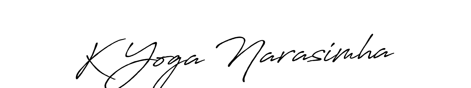 The best way (Antro_Vectra_Bolder) to make a short signature is to pick only two or three words in your name. The name K Yoga Narasimha include a total of six letters. For converting this name. K Yoga Narasimha signature style 7 images and pictures png
