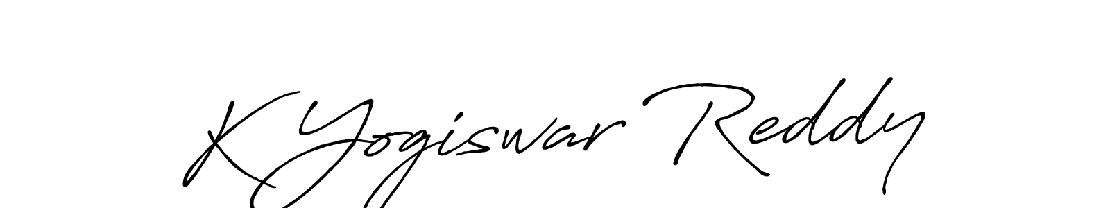 Make a beautiful signature design for name K Yogiswar Reddy. With this signature (Antro_Vectra_Bolder) style, you can create a handwritten signature for free. K Yogiswar Reddy signature style 7 images and pictures png
