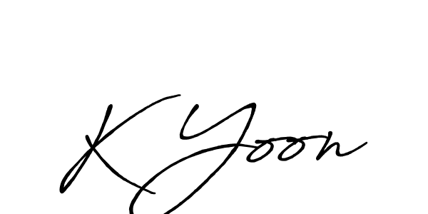 if you are searching for the best signature style for your name K Yoon. so please give up your signature search. here we have designed multiple signature styles  using Antro_Vectra_Bolder. K Yoon signature style 7 images and pictures png