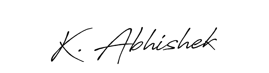 Create a beautiful signature design for name K. Abhishek. With this signature (Antro_Vectra_Bolder) fonts, you can make a handwritten signature for free. K. Abhishek signature style 7 images and pictures png