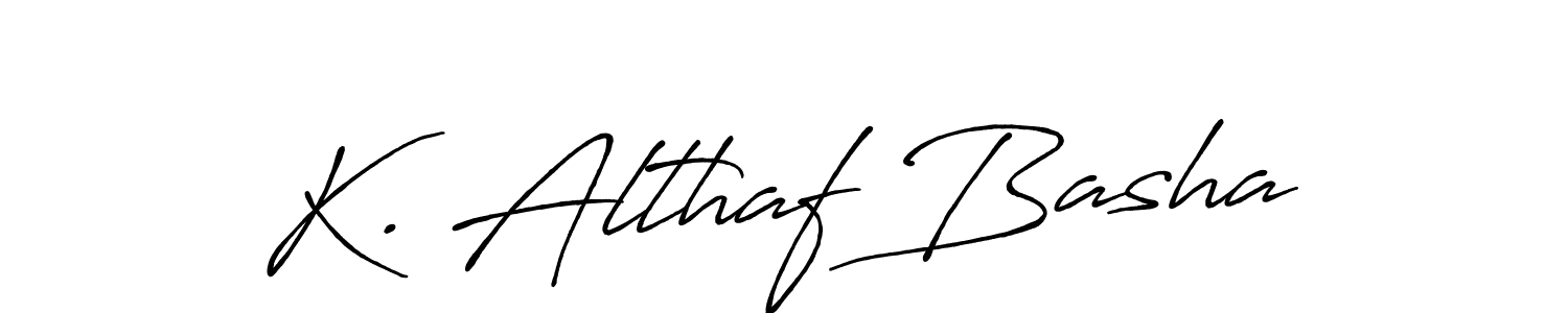 Also we have K. Althaf Basha name is the best signature style. Create professional handwritten signature collection using Antro_Vectra_Bolder autograph style. K. Althaf Basha signature style 7 images and pictures png