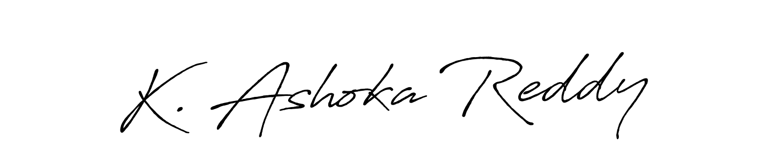 Make a beautiful signature design for name K. Ashoka Reddy. With this signature (Antro_Vectra_Bolder) style, you can create a handwritten signature for free. K. Ashoka Reddy signature style 7 images and pictures png